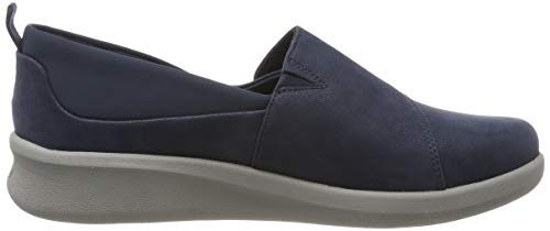 Clarks Sillian2.0ease, Mocasines Mujer, Azul (Navy Synthetic Navy Synthetic), 38 EU