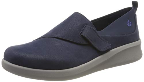 Clarks Sillian2.0ease, Mocasines Mujer, Azul (Navy Synthetic Navy Synthetic), 38 EU