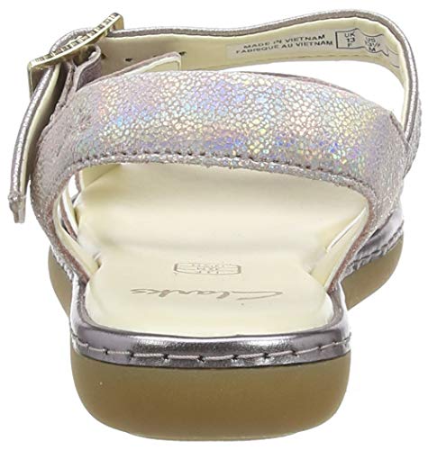 Clarks Skylark Pure K, Sandalia con Pulsera Niñas, Rosa (Pink Pink), 35 EU