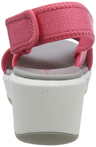 Clarks Step Cali Cove, Sandalias de Talón Abierto para Mujer, Beige (Berry Berry), 38 EU