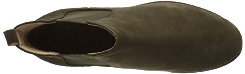 Clarks Taylor Shine, Botas Estilo Chelsea Mujer, Verde (Dark Olive Suede), 39.5 EU