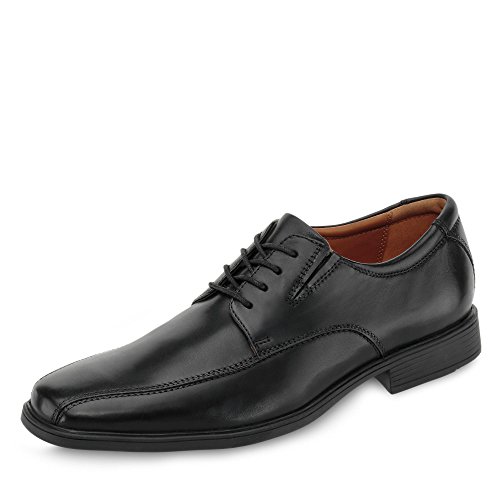 Clarks Tilden Walk, Zapatos de Cordones Derby, Negro (Black Leather-), 41.5 EU