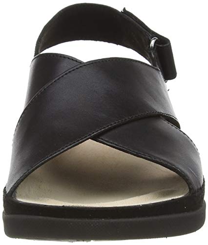 Clarks Tri Alexia, Sandalias de Talón Abierto Mujer, Beige (Black Black), 38 EU