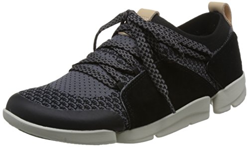 Clarks Tri Amelia, Zapatillas para Mujer, Negro (Black Combi-), 37 EU