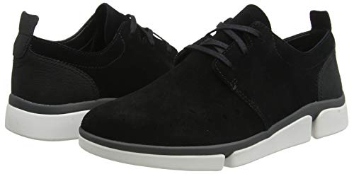 Clarks Tri Verve Boss, Zapatillas Hombre, Negro (Black Combi Black Combi), 43 EU