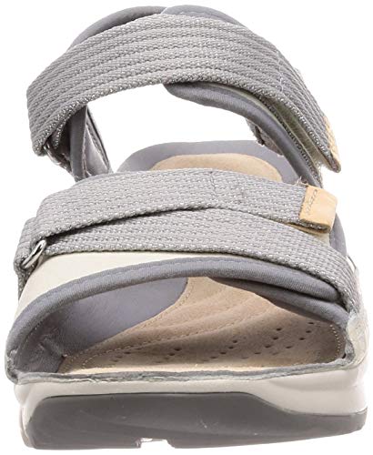 Clarks Tri Walk, Sandalias Mujer, Blanco (White Combi White Combi), 37.5 EU