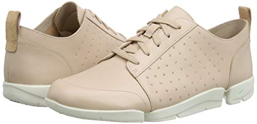 Clarks Triamelia Edge, Zapatillas Mujer, Beige (Blush Leather Blush Leather), 38 EU
