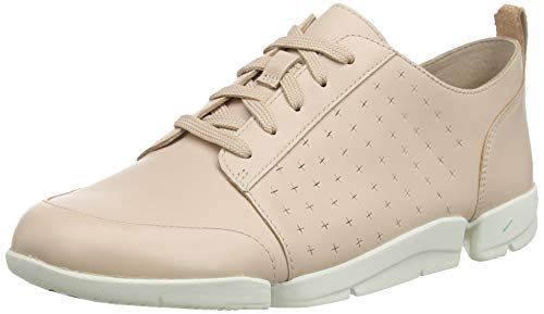 Clarks Triamelia Edge, Zapatillas Mujer, Beige (Blush Leather Blush Leather), 38 EU