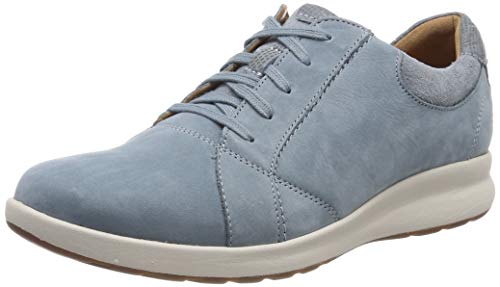 Clarks Un Adorn Lace, Zapatos de Cordones Derby Mujer, Azul (Blue Grey-), 36 EU