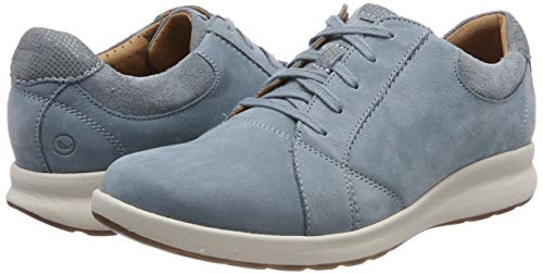 Clarks Un Adorn Lace, Zapatos de Cordones Derby Mujer, Azul (Blue Grey-), 36 EU