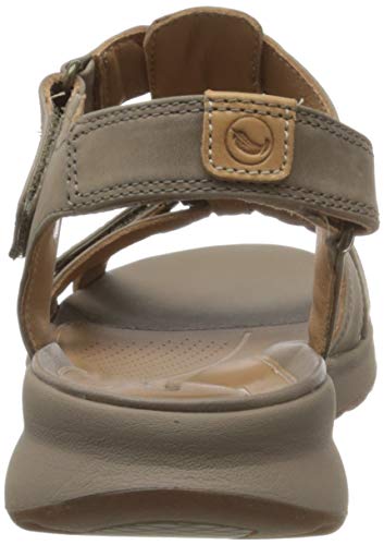 Clarks Un Adorn Vibe, Sandalias de Talón Abierto para Mujer, Gris (Taupe Nubuck Taupe Nubuck), 40 EU