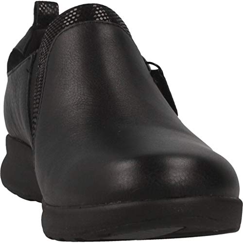 Clarks Un Adorn Zip, Mocasines, Negro (Black Combi-), 38 EU