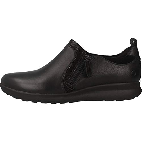 Clarks Un Adorn Zip, Mocasines, Negro (Black Combi-), 41.5 EU