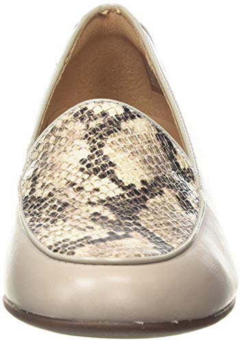 Clarks Un Blush Ease, Mocasines para Mujer, Gris (Stone Combi Stone Combi), 42 EU