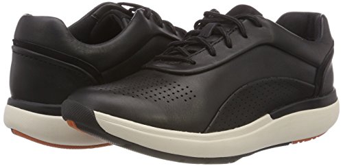 Clarks Un Cruise Lace, Zapatos de Cordones Derby para Mujer, Negro (Black Leather), 39.5 EU