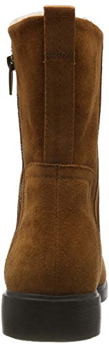 Clarks Un Elda Mid, Botas Slouch Mujer, Marrón (Dark Tan Suede Dark Tan Suede), 39 EU