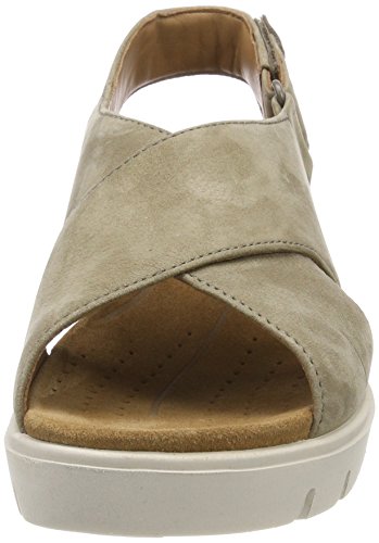 Clarks Un Karely Hail, Sandalias de Talón Abierto para Mujer, Verde (Sage Nubuck), 38 EU