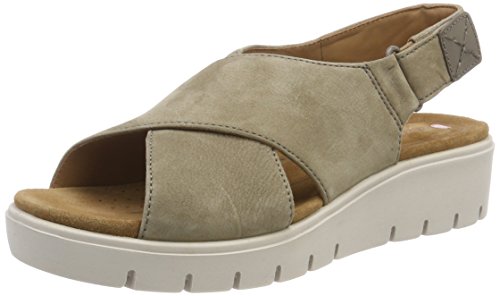 Clarks Un Karely Hail, Sandalias de Talón Abierto para Mujer, Verde (Sage Nubuck), 38 EU