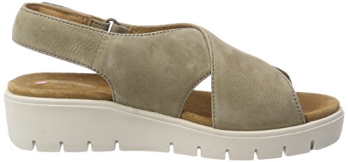 Clarks Un Karely Hail, Sandalias de Talón Abierto para Mujer, Verde (Sage Nubuck), 38 EU