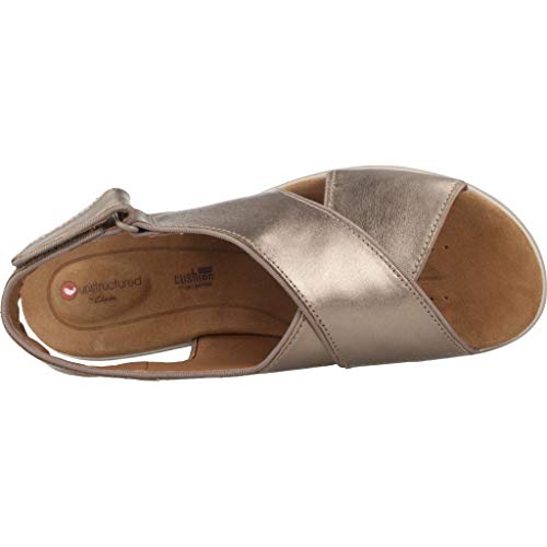 Clarks Un Karely Sun, Chanclas Sandalias Flip-Flop, Dorado (Gold Metallic-), 37 EU