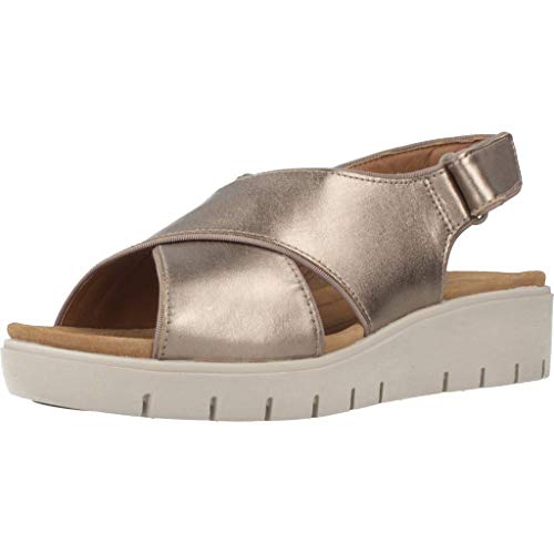 Clarks Un Karely Sun, Chanclas Sandalias Flip-Flop, Dorado (Gold Metallic-), 37 EU