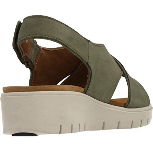 Clarks Un Karely Sun, Chanclas Sandalias Flip-Flop, Gris (Sage Nubuck-), 38 EU