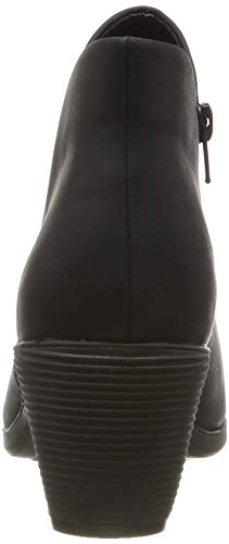 Clarks Un Lindel Zip, Botines Mujer, Negro (Black Oily Lea Black Oily Lea), 38 EU
