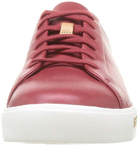 Clarks Un Maui Lace, Zapatillas Mujer, Cuero Rojo, 39 EU