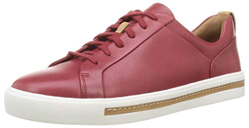 Clarks Un Maui Lace, Zapatillas Mujer, Cuero Rojo, 39 EU