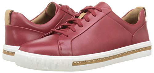 Clarks Un Maui Lace, Zapatillas Mujer, Cuero Rojo, 39 EU