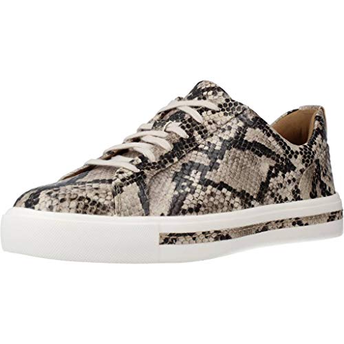 Clarks Un Maui Lace, Zapatillas para Mujer, Multicolor (Natural Snake Natural Snake), 40 EU