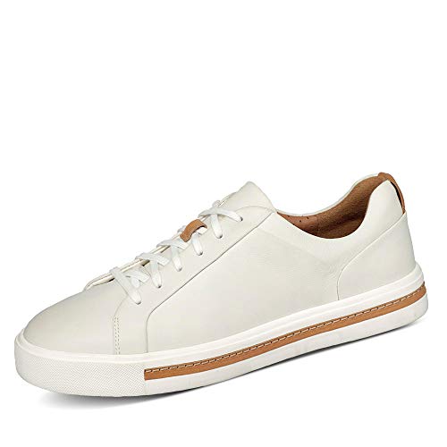 Clarks Un Maui Lace, Zapatos de Cordones Derby Mujer, Blanco (White Leather-), 37 EU