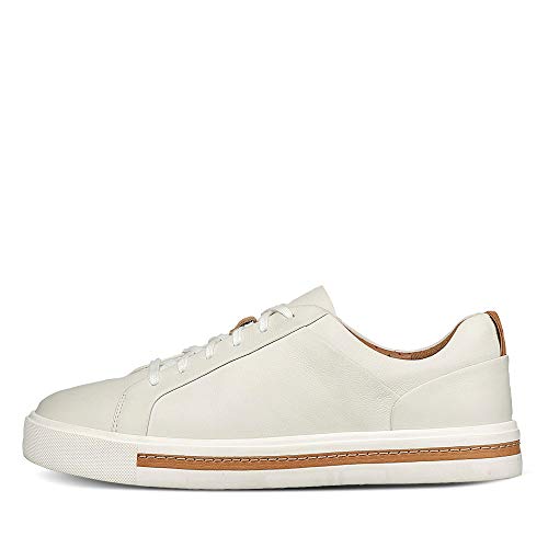 Clarks Un Maui Lace, Zapatos de Cordones Derby Mujer, Blanco (White Leather-), 39 EU