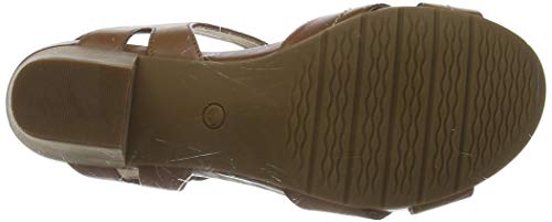 Clarks Un Palma Vibe, Sandalias de Talón Abierto para Mujer, Marrón (Mahogany Leather Mahogany Leather), 39 EU