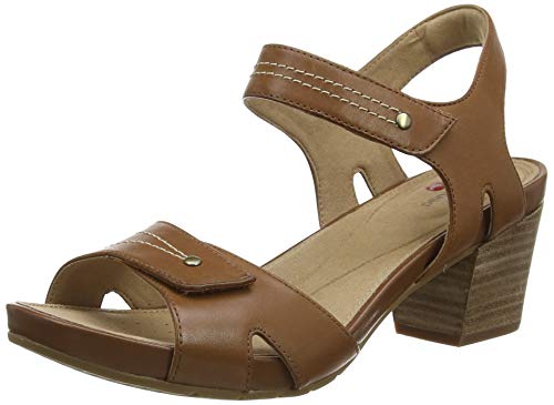 Clarks Un Palma Vibe, Sandalias de Talón Abierto para Mujer, Marrón (Mahogany Leather Mahogany Leather), 39 EU