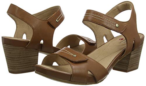 Clarks Un Palma Vibe, Sandalias de Talón Abierto para Mujer, Marrón (Mahogany Leather Mahogany Leather), 39 EU
