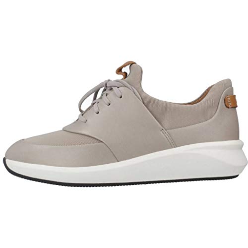 Clarks Un Rio Lace, Zapatillas, Gris (Stone Leather Stone Leather), 39 EU