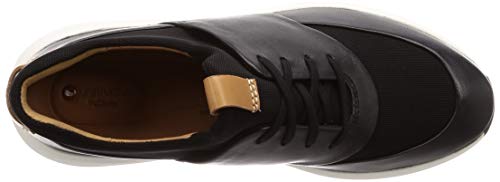 Clarks Un Rio Lace, Zapatillas, Negro (Black Leather Black Leather), 41.5 EU