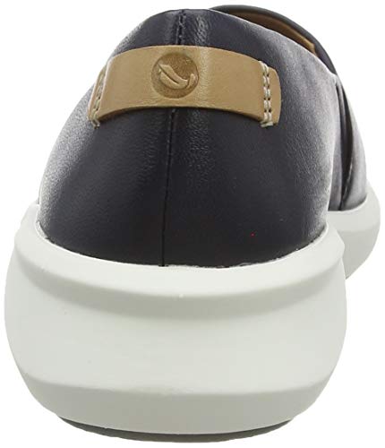 Clarks Un Rio Step, Zapatillas sin Cordones Mujer, Azul (Navy Leather Navy Leather), 37 EU