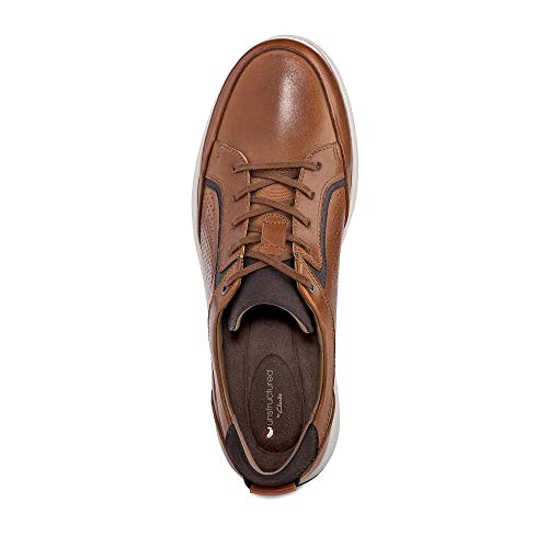 Clarks Un Trail Form, Zapatos de Cordones Derby Hombre, Marrón (Tan Leather-), 42.5 EU