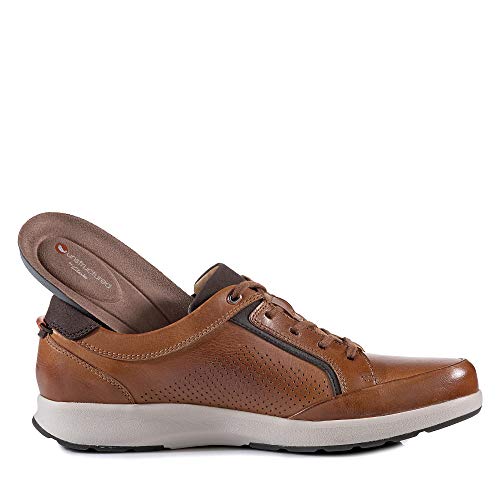 Clarks Un Trail Form, Zapatos de Cordones Derby Hombre, Marrón (Tan Leather-), 42.5 EU