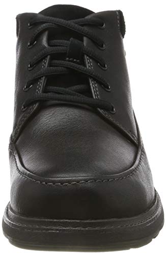 Clarks Un Tread OnGTX, Botas clásicas. Hombre, Piel Negra Negra, 39.5 EU