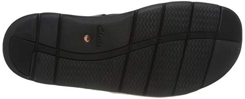 Clarks Unwilmore Ray, Sandalias Punta Cerrada Hombre, Negro (Black Leather Black Leather), 40 EU