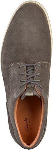 Clarks Vennor Walk, Zapatos de Cordones Derby Hombre, Gris (Grey Suede), 44 EU