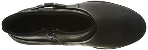 Clarks Verona Rock, Botas Plisadas Mujer, Piel (Piel Negra), 41 EU