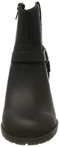 Clarks Verona Rock, Botas Plisadas Mujer, Piel (Piel Negra), 42 EU