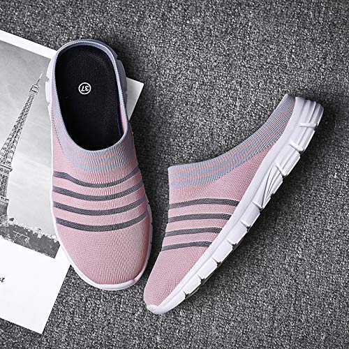 CLYCTIP Zapatillas deportivas de mujer Calcetines Zapatillas Deportes Caminar Gimnasio Running Zapatillas Elástic, color Rosa, talla 39 EU