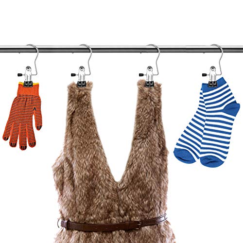 Coideal bota clips colgadores ganchos de lavandería/acero inoxidable viajes portátiles de la ropa colgante, 8 Pack ropa pantalón Perchero clip Holder para pantalones de armario, zapatos (negro)