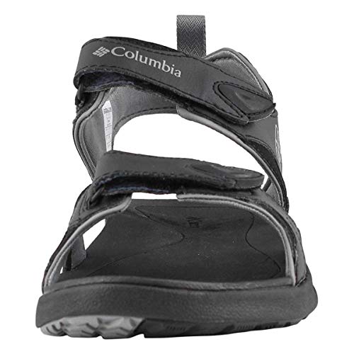 Columbia 2 Strap, Sandalia Hombre, Black (Black, Ti Grey Steel 010), 43 EU