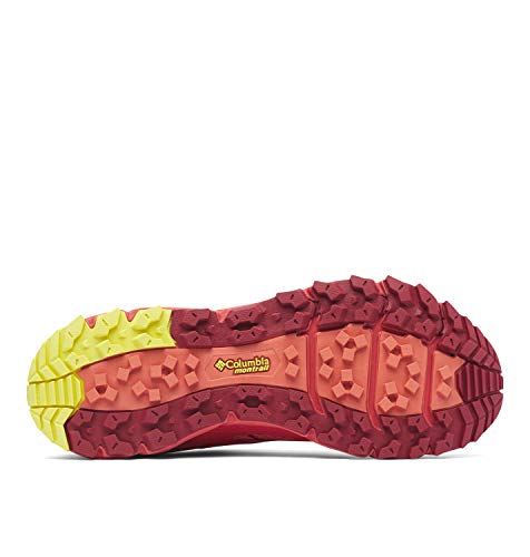 Columbia CALDORADO III, Zapatillas de Trail Running Mujer, Naranja, Amarillo (Faded Peach, Acid Yellow), 39 EU